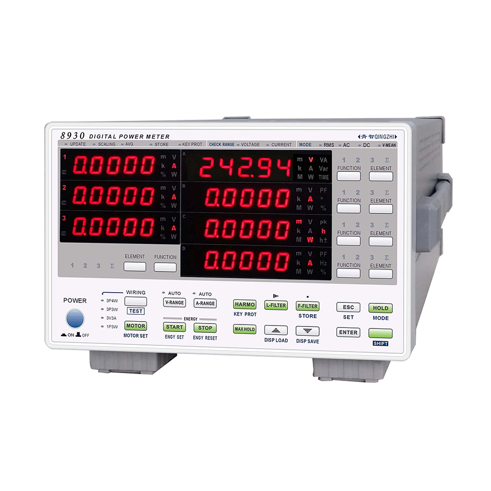 青島青智 8930三相數(shù)字功率計 三相電參數(shù)測量儀 1000V，50A